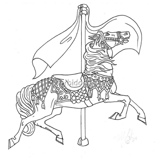 Picture of Hand-drawn Carousel Horse #2