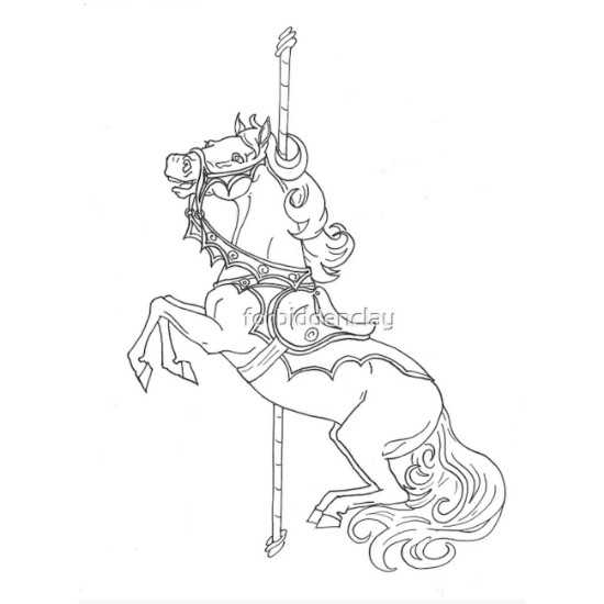 Picture of Hand-drawn Carousel Horse #5